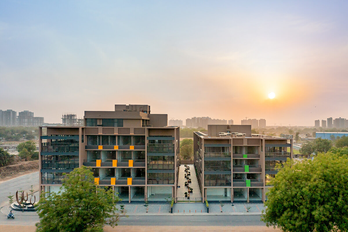 Both Blocks Front View Office in South Bopal