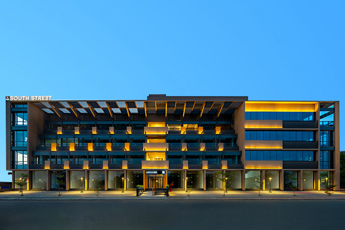Front Evening View Office in South Bopal