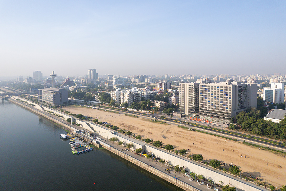 Riverfront Side Drone View